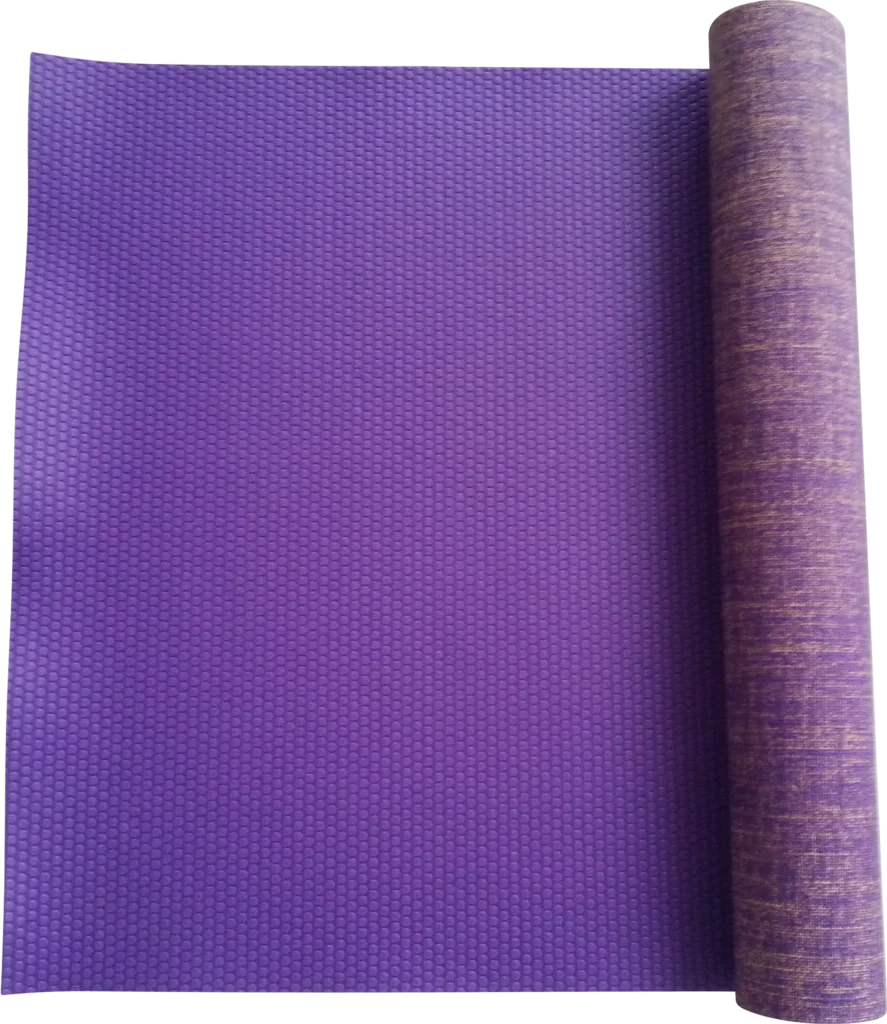 Cratos Yogamatte i jute, delvis rullet ut